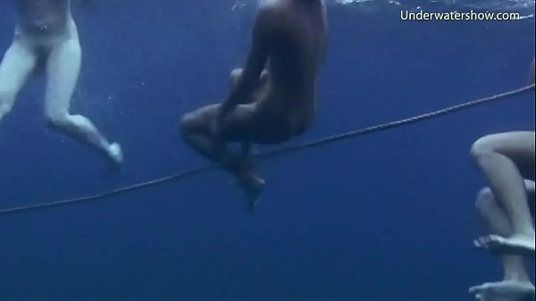 3 Hot_Girls swim and_have fun in the sea