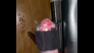 Cumshot with machine