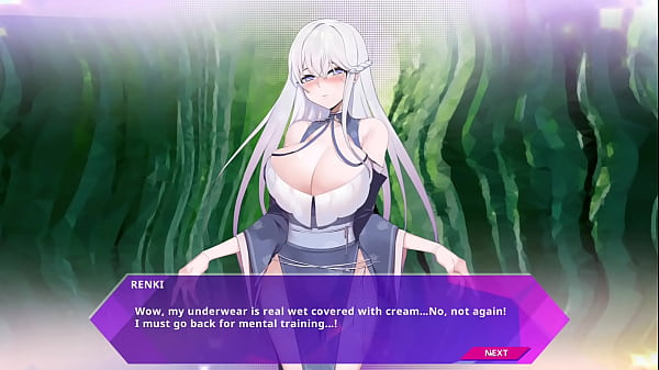 H game glass gorgeous girl white hair 