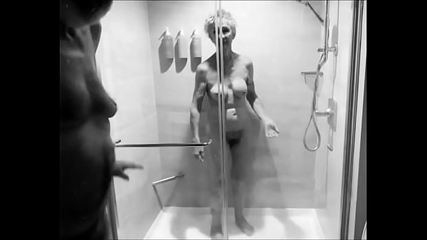 Black and white unedited version of shower scene including my slip 