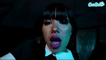 Play MP4 - Sexy Amateur Girl Cosplay As Wednesday Addams Plays With Her Huge Pussy Lips