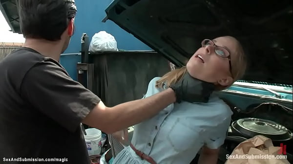 Sexy blonde Penny Pax visits Tommy met at therapist and soon after she has been tied in his garage and pussy fisted and fucked by his big dick 