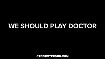 StepSistersHD - Big Tits Teen Step Sister Family Sex With Her Monster Cock Step Brother While Playing Doctor POV 
