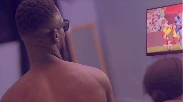 Me_WatchingSoccer_and Get_Interrupted WithHot Blowjob by_My Wife_Ebony Stepsister