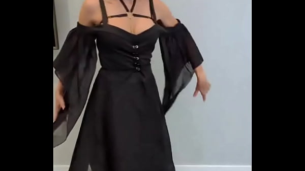 Showing off my new vampire fangs & vampire costume 