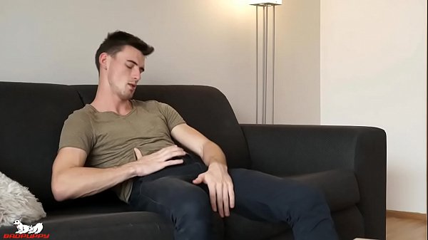 Play MP4 - One hand slips down and begins playing with his ass