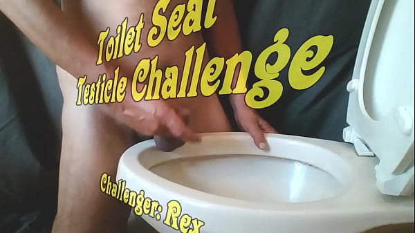 Toilet seat challenge: Challenger Rex'_s testicles