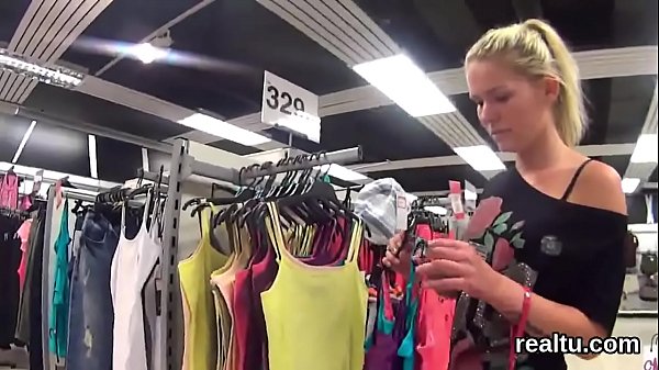 Glamorous czech kitten is teased in the mall and fucked in pov 