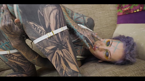 Tatted slut fucked deep in the ass only 