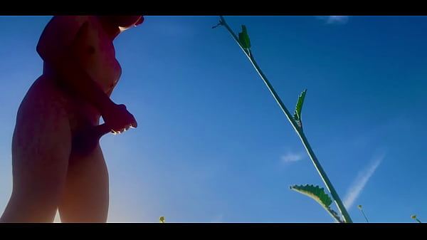 Cumshot in the great outdoors 