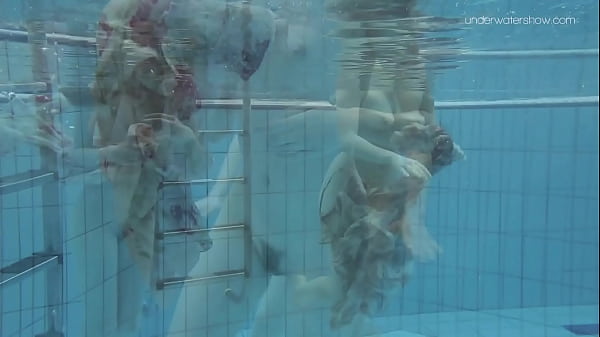 Two dressed beauties underwater Anna Netrebko and Lada Poleshuk
