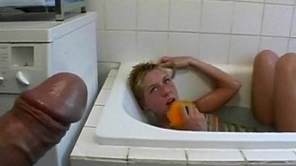 Bathroom anal fuck with a cum thirsty blonde 