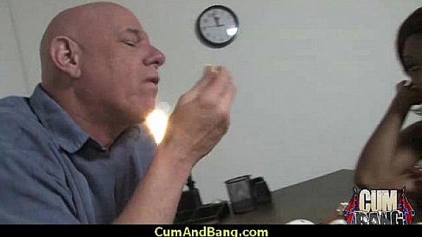 Interracial group blowjob from a ebony slut 19 