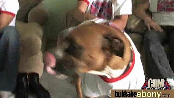 Hot ebony bukkake gangbang 4 