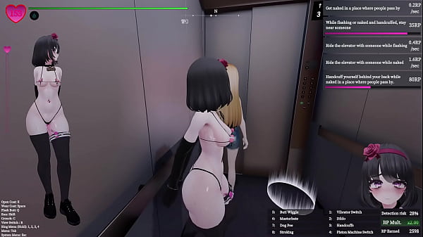 Secret flasher manaka apartment hardmode caught in the elevator modded 