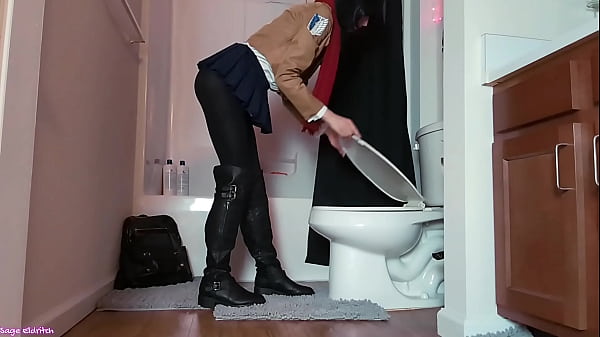 School girl mikasa ackerman peeing voyeur sage eldritch 
