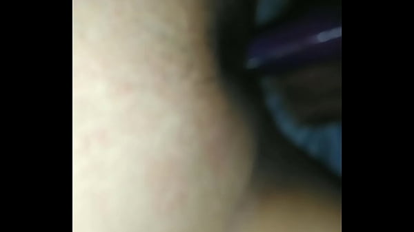 Hotwife purple dildo sex toy 