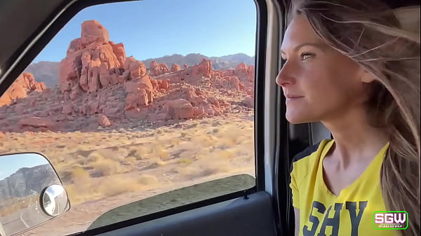 Hot blonde fucks boyfriend with a strapon 