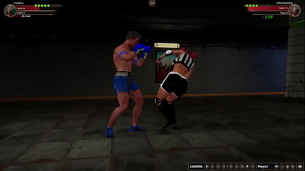 Cristiano vs polly nf3d mixed mma battle subway femdom