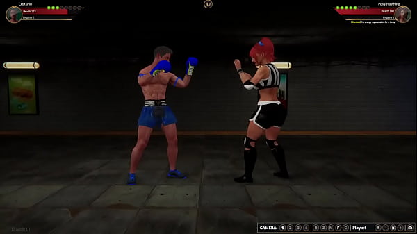 Cristiano vs polly nf3d mixed mma battle subway femdom 