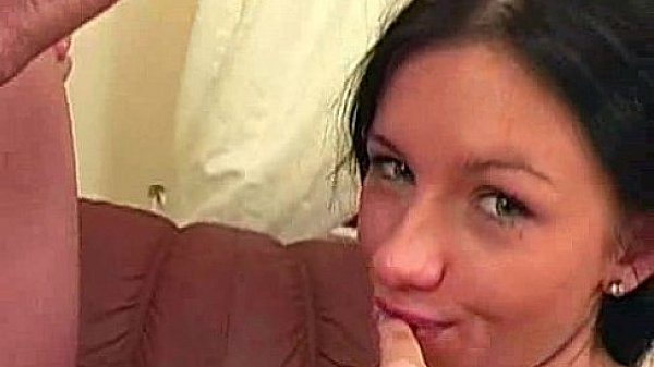 Teen gets mouth full of cum