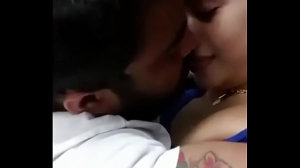Cute desi girl hot kissing romantically and boob pressed