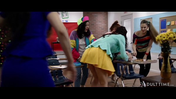 Lesbian Teacher And Students Have Hot Sex In Classroom thumbnail