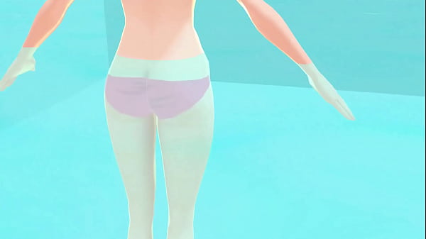 Toyota nono anime girl shaking her big tits with pink bikini【slideshow video】