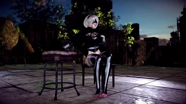 Pure naive 2b demonstrates a new lewd instructions to gratify his commander 