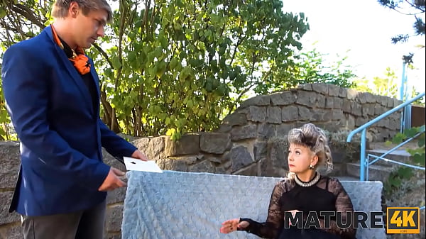 Play MP4 - MATURE4K&period; Posh mature woman with grey hair craves servants cock in pussy