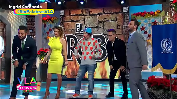 Ingrid Coronado Culazo En Minivestido Amarillo Entallado VLA 11dic17 