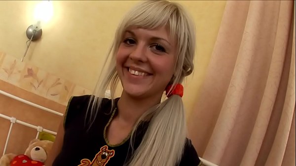 Sexy young blonde learning how to suck