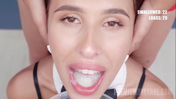 Play MP4 - PremiumBukkake - Alyssa Bounty swallows 77 huge mouthful cumshots