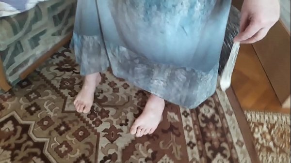 Mature milf discovered used condom young guy foot fetish cum