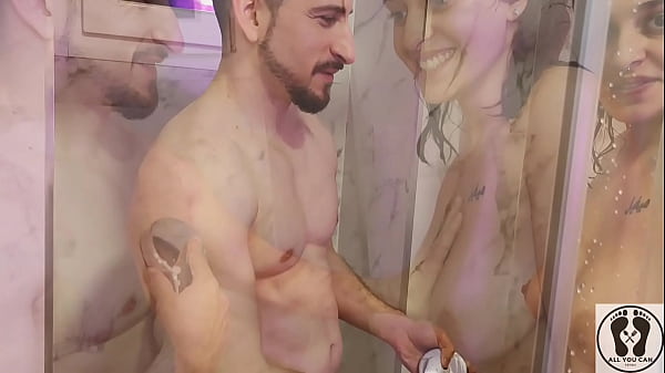 REMOVE SOAP_WITH COLD WATER_ON TEEN_AND BIG_BOOBS MASSAGE