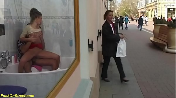 extreme rough anal at public shopping street