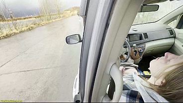 Nonton A Beautiful Girl With Big Natural Breasts Surprised Me While Jerking Off In My Car And Gets Fucked Rough On The Backseat thumbnail