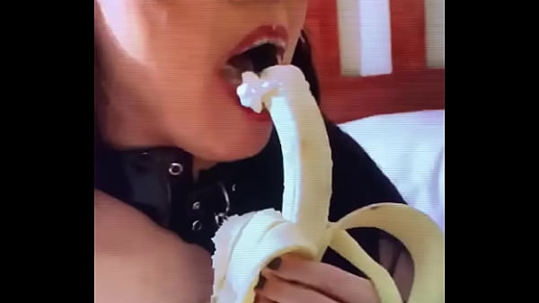 Bananas and whipped cream fun