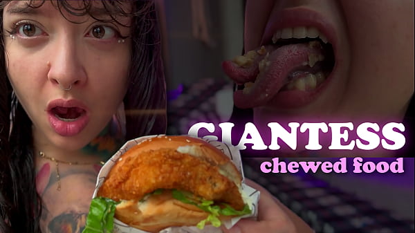Hungry Giantess Chews His Food And Burps, Then Devours You. Vore thumbnail