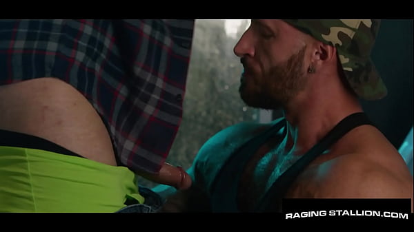 Play MP4 - RagingStallion - Hunk Gets Railed By Burly Trucker n' Creampies Peeping Tom