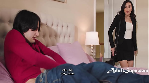 Natalie walks in on elias wanking alone with a condom she felt betrayed