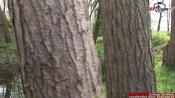 Play MP4 - Skinny blonde with natural tits in an outdoor threesome FMM