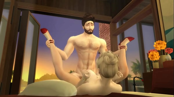 Hunky Sims 4Hot honeymoon with an extremelyhorny couple fucking all day around theplace cumshot included