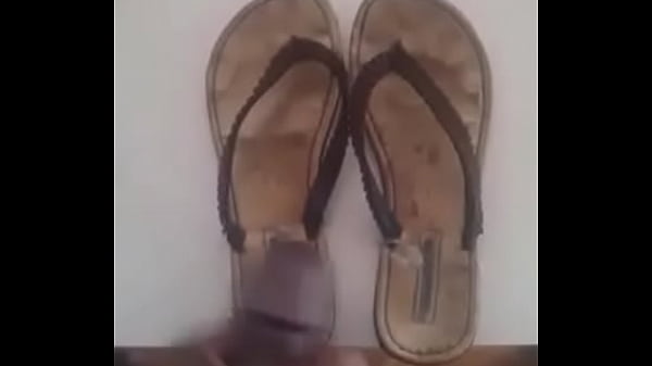 Jizzing on flip flops 
