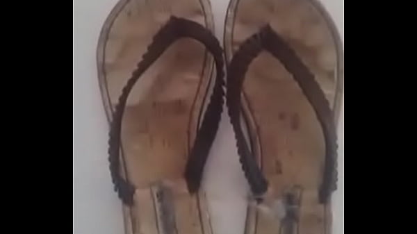 Jizzing on flip flops 