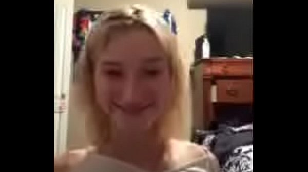 Skinny Blonde Showing HerSmall Titties