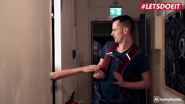 Letsdoeit jessica portman sexy teenager plays with stranger and fucks with him with her guy looking at them