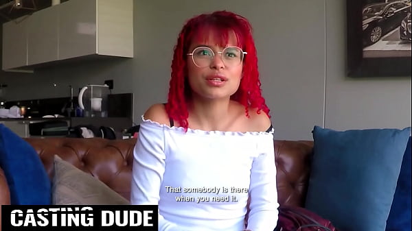 Redhead latina teen gets messy pov giving monster cock sloppy blowjob 