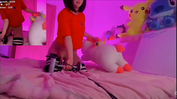 Moona playing with the mic