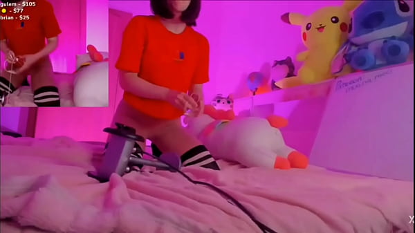 Moona playing with the mic 